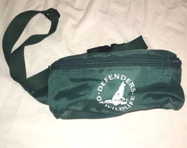 DEFENDERS OF WILDLIFE Fanny Pack BAG Animal RARE Eco VTG Grizzly Bear Logo