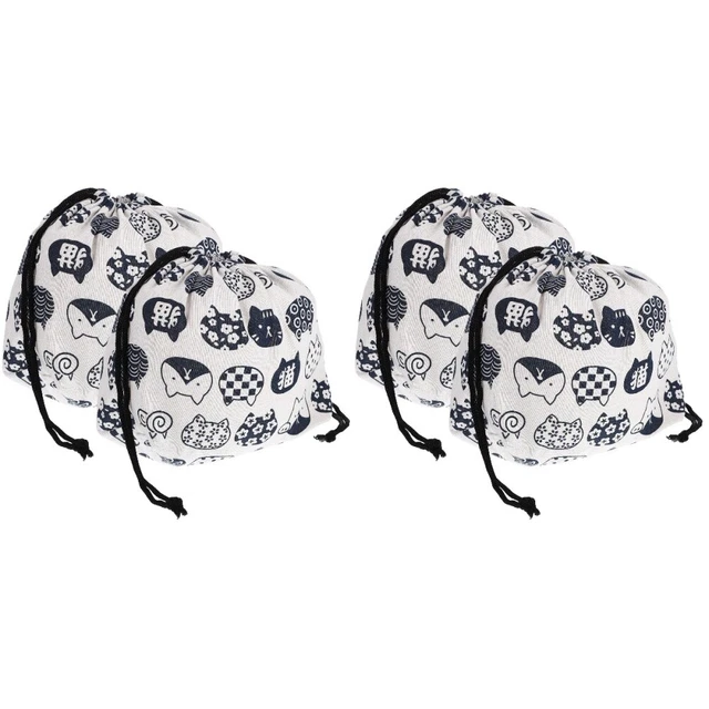 4 Pcs Sac Bento Enfants À Lunch Pochette Déjeuner Garçons Étudiant De Boîte
