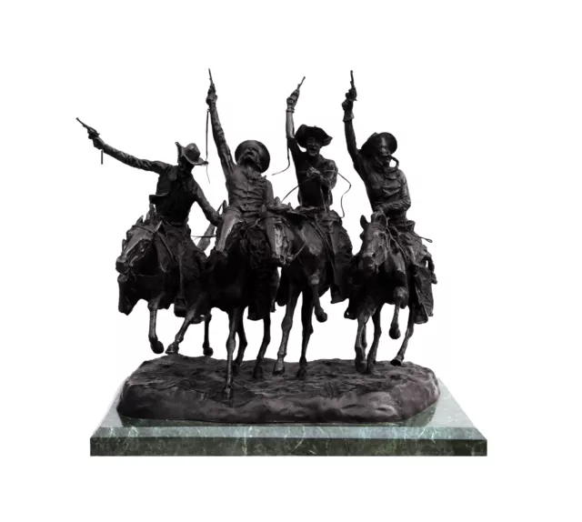 Frederic Remington, Coming Through The Rye, Bronze Sculpture with Brown Patina o