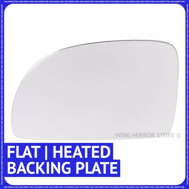 Left hand side for VW New Beetle 1998-2003 Flat heated wing mirror glass + plate