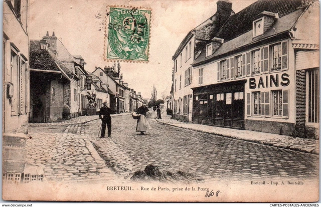 60 BRETEUIL - rue de paris take from the post office