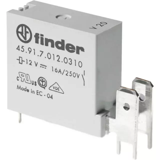 Finder 45.91.7.012.0311 Relais pour circuits imprimés 12 V/DC 16 A 1 NO (T) 1