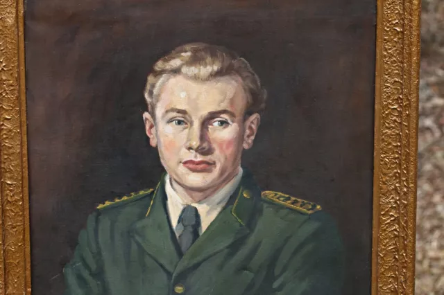 H.Forster - portrait of a soldier, oil on canvas painting, German ? 2