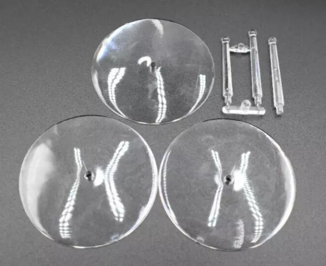 Warhammer 40k Age of Sigmar Citadel 60mm Clear Bases (3) Round top Stems (3)