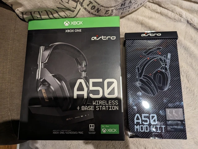 Astro A50 Gen4 Wireless Gaming Headset, Base Station + A50 NC MOD Kit