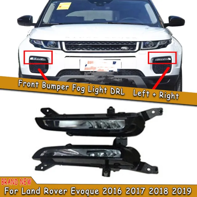 1 Pair Car Front Bumper Fog Lamp Light BULBS For Land Rover Evoque 2016-2019