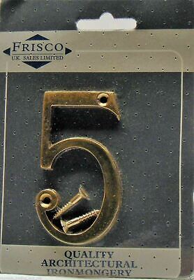 8 Laiton Art Deco Mat de porte en laiton maison chiffres 