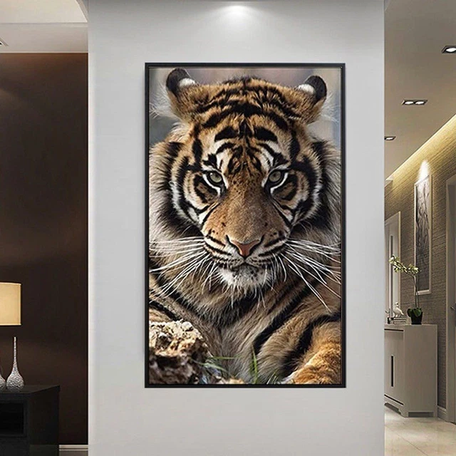 Nicole Knupfer 5D DIY Diamond Painting Set, DIY 5D Diamant Malerei, Ein tiger.,