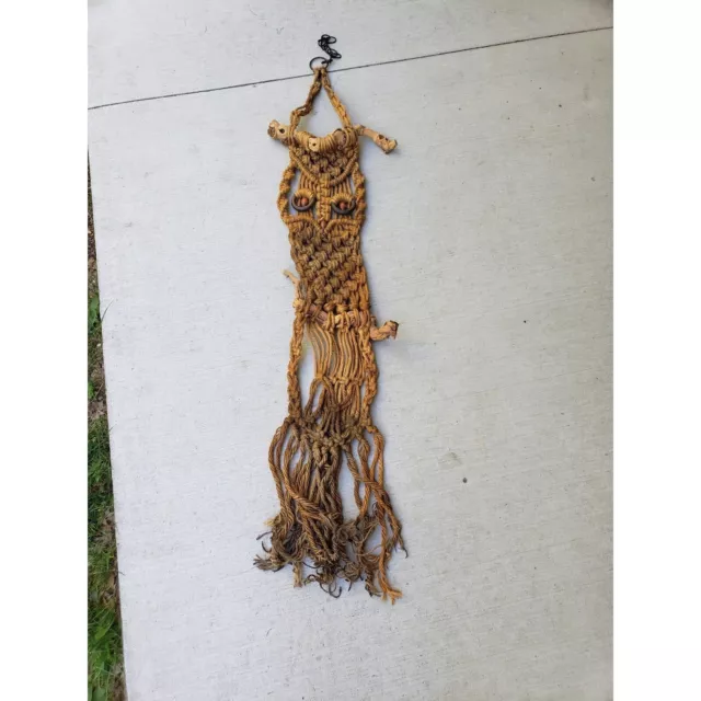 Vintage Macrame Owl