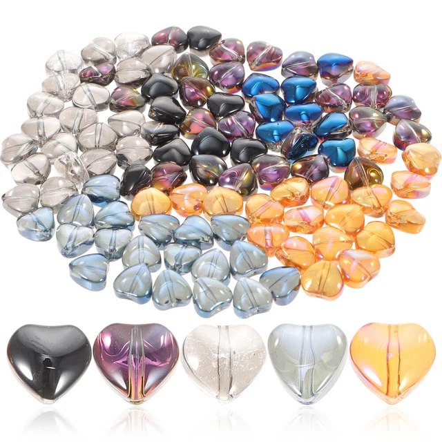 100 pcs Glasperlen farbige Glas lose Perlen Handwerksmaterial Armband -Perlen -A