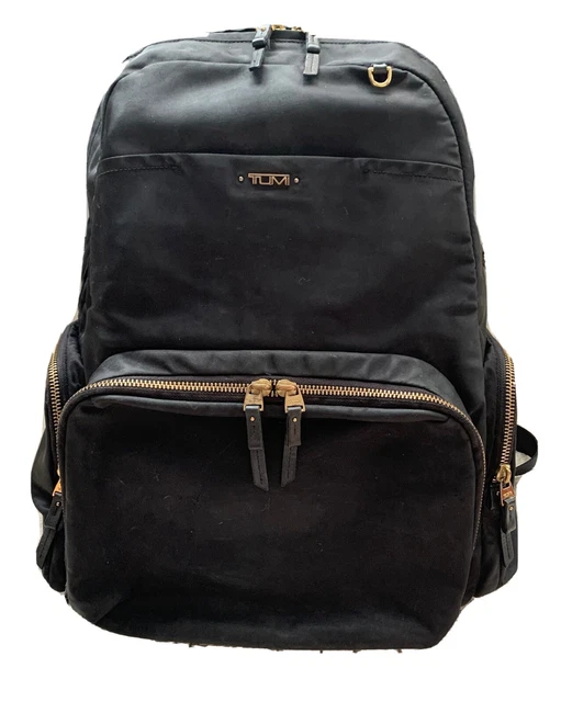 Tumi Calais Black Nylon Voyageur Tech Laptop Travel Backpack