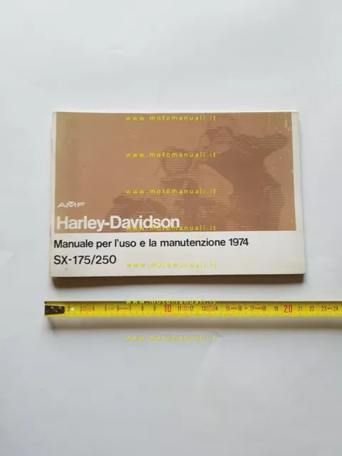 Harley-Davidson SX 175-SX 250 1974 manuale uso originale Italiano owner's manual