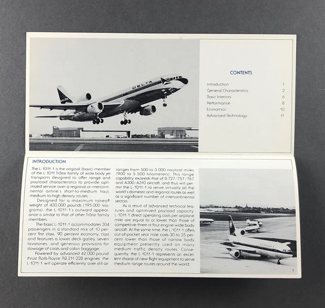 Lockheed Tristar L-1011-1 Hersteller Verkaufsbroschüre 1981 Sitzkarten 5