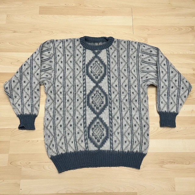 Icewear Iceland 100% Wool Icelandic Crew Neck Men's L Sweater Multicolor EUC