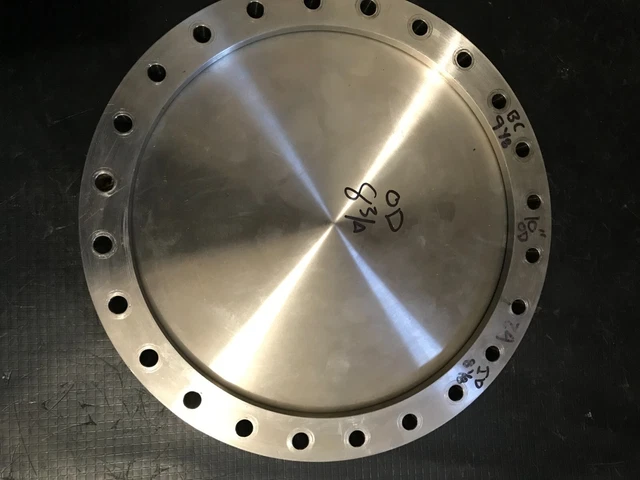 Kurt J. Lesker 304L SS CF Standard Rotatable Blank Flange F1000N000RLN 10"OD