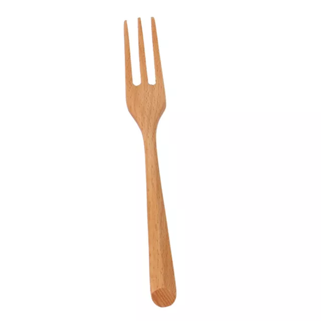 (Beech Pentagonal )Tableware Cutlery Set Travel Utensils Line Reusable Fork SD