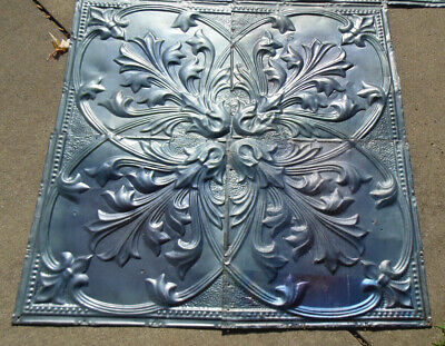 SALE Gorgeous 36x36 Antique Victorian Gothic Ceiling Tin Tile Acanthus Medallion