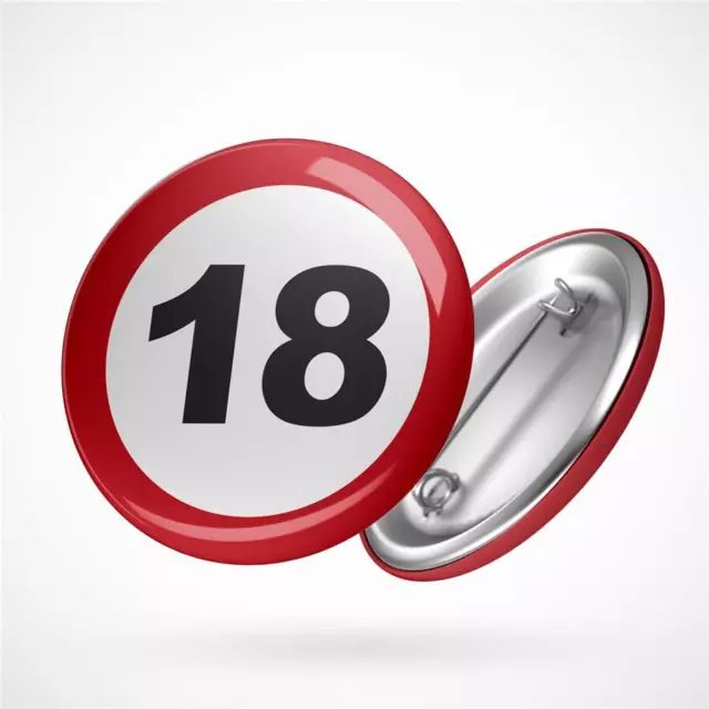 HUURAA! Button Anstecker Achtung 18 Achtzehn Geburtstag Feier Party Badge Gesche