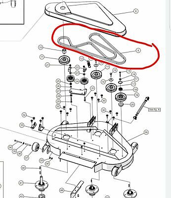 Countax westwood cinghia motore per il taglio Deck 38" IBS DECK tosaerba 22940200 5B5 
