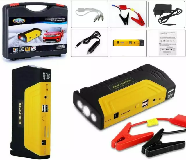 Jump Starter Avviatore Per Auto Batteria Di Emergenza Caricabatteria Power Bank