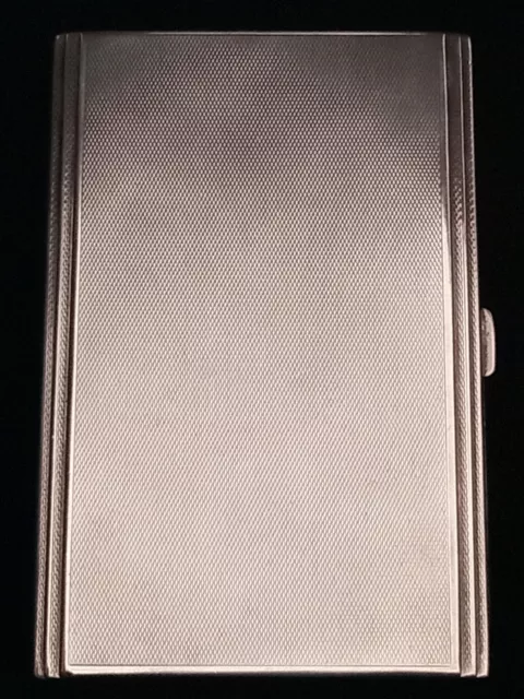 ATRACTIVE ART DECO  solid silver cigarette case