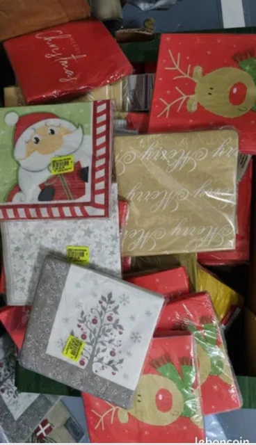 Lot Revendeur Destockage Serviettes En Papier Noël