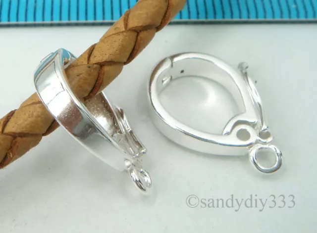 1x STERLING SILVER CHANGEABLE PENDANT CLASP SLIDER ENHANCER CONNECTOR #1362