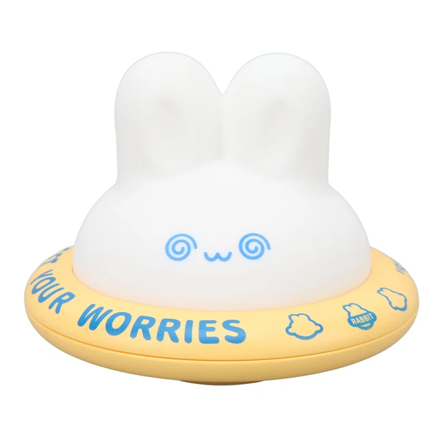 (Yellow)Baby Night Light 3 Levels Warm Light Bunny Night Light Relieve Stress