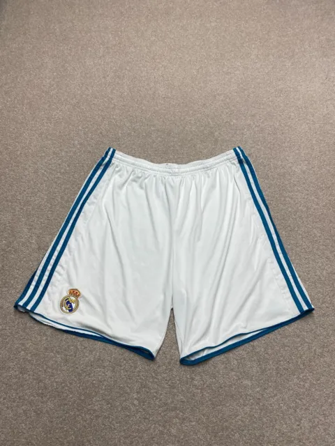 Adidas Real Madrid 2012/13 Football Shorts XL White & Blue Men's Climacool