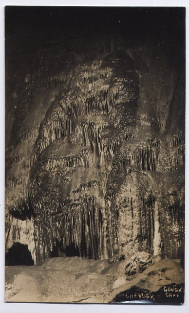 Cheddar, Somerset, England vintage Real Photo Postcard - Gough's Cave