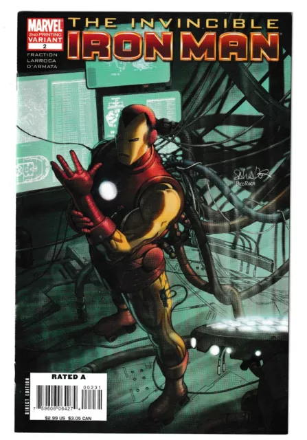 Invincible Iron Man (2008) #2 - Larroca 2nd Print Variant - Marvel