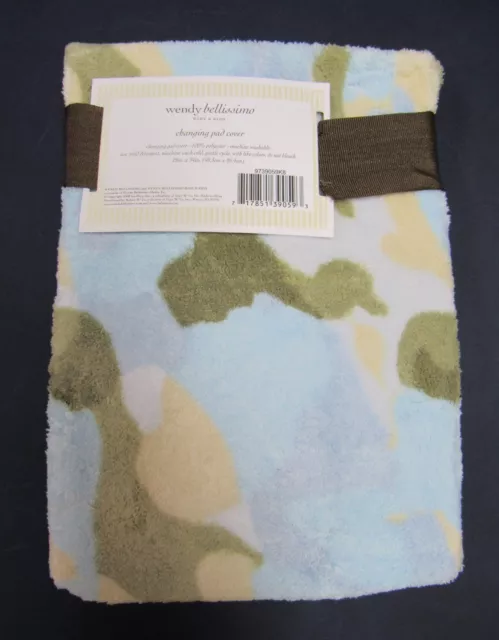 NEW WENDY BELLISSIMO Blue Camo Changing Pad Cover