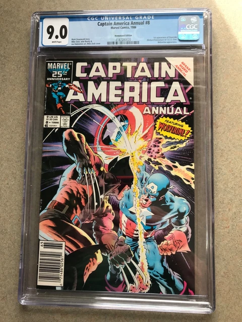 marvel #8 1986  captain America cgc 9.0 grade/white pages/graded January 2023