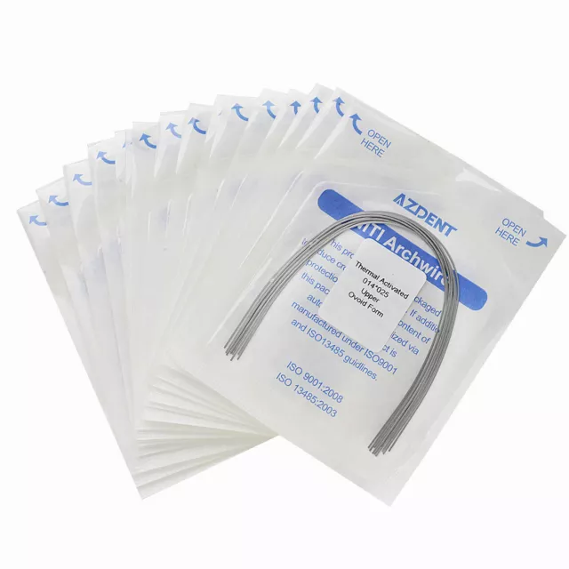 50X Dental Orthodontic Thermal Activated NiTi Rectangular Arch Wire Ovoid Form