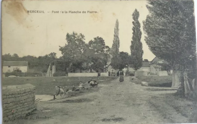 MERCEUIL 21 cpa Pont de la Planche de Pierre Bon Etat