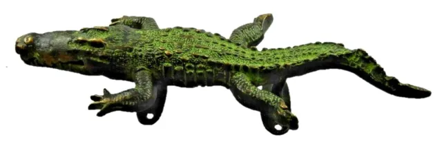 Crocodile Alligator Shape Antique Vintage Finish Handmade Brass Door Pull Handle