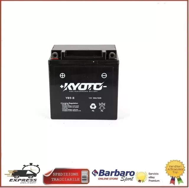 Batteria Moto YB9-B Sla Kyoto Pronta All'Uso Piaggio Hexagon 125 150 250 1994/98