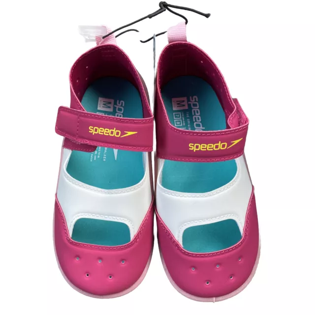 NWT* Speedo Toddler Hybrid Pro Pool To Playground Shoes Pink/White Sz M (7-8) ￼