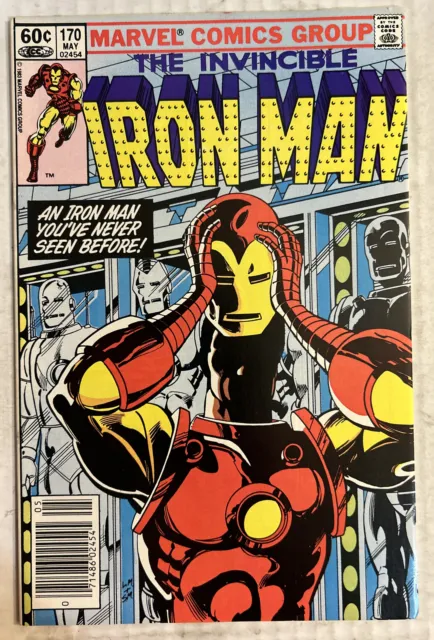 Invincible Iron Man 170 Newsstand FN/VF 1983 1st App James Rhodes as Iron Man