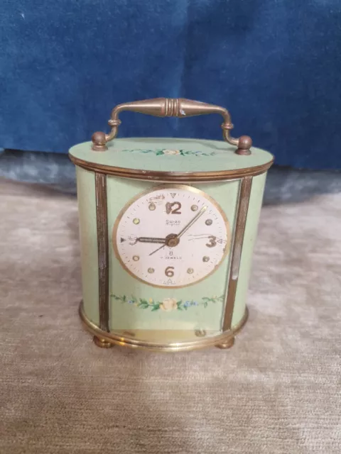 Vintage 1940's Swiza Mignon 7 Jewels Mechanical Alarm Clock Spare Repair