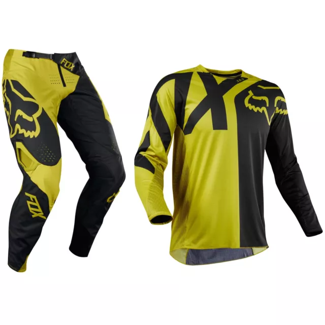 Fox Racing 360 Motocross MX Kit Pantalon Jersey - Preme Foncé/Jaune