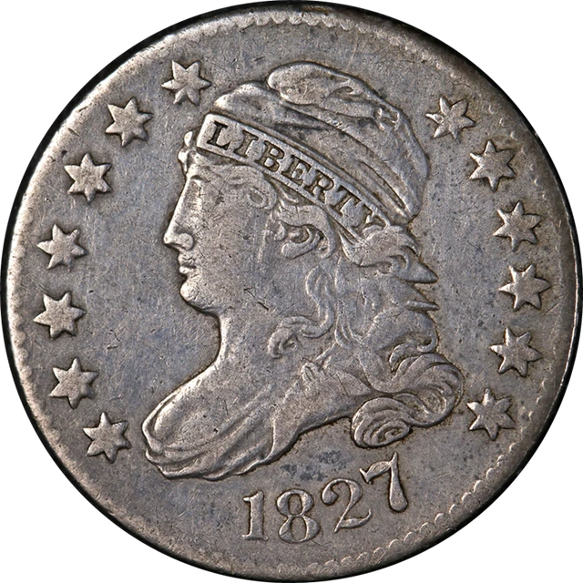 1827 Bust Dime 'Pointed Top 1 in 10c'  Nice VF Nice Eye Appeal Nice Strike
