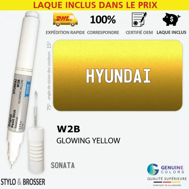 Exterior W2B Jaune Stylo Retouche Peinture pour Hyundai W2B Reparation Stylo MSR