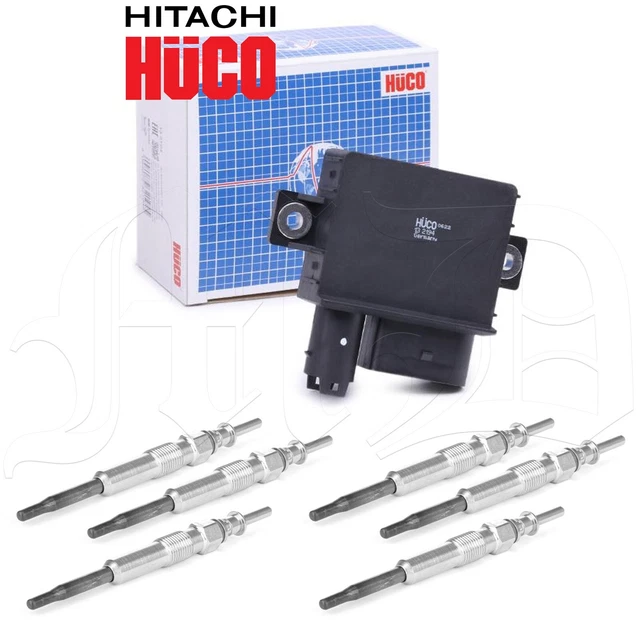 GENUINE HITACHI GLOW Plug Control Relay & Plugs Bmw 5 Series E60 E61