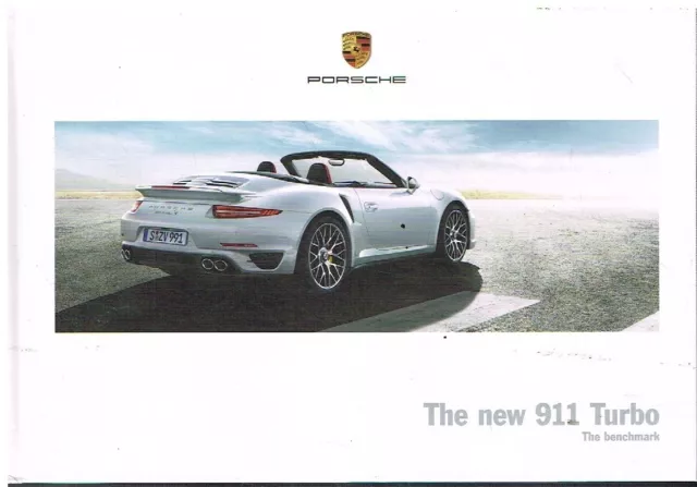 Porsche 911 Turbo Coupe & Cabriolet (Incl S) Original 2013 Factory Uk Brochure