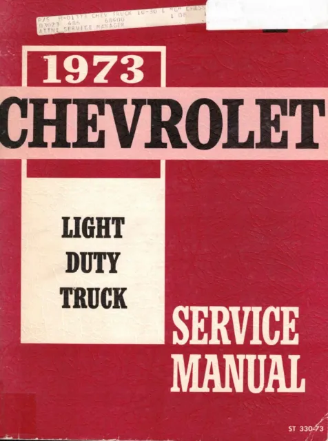 1973 Chevrolet Light Duty Trucks Service Manual