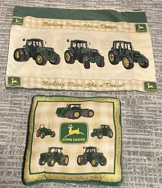 Vintage JOHN DEERE Tractor Standard Pillow Case & Bed Pillow