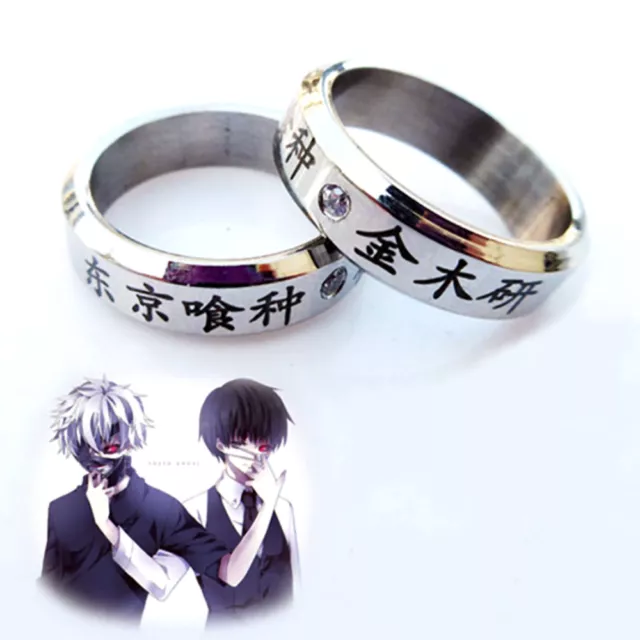 1Pc Cosplay Anime Tokyo Ghoul Ken Titanium Steel Ring Cosplay Pendant Prop Gift