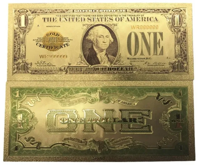 Usa Banknote P-377 $1 Gold Certificate One Us Dollar Gold Foil New Mint