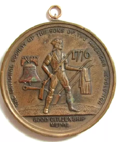 Sons Of The American Revolution 1940 Medal Name and Date imprinted on back.